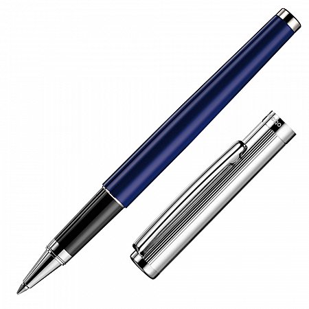 Otto Hutt Design 01 Guilloche Pinstripe- Blue - Rollerball