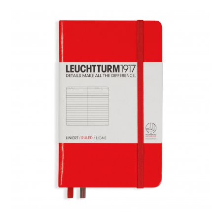Leuchtturm1917 Notebook A6 Hardcover Ruled - Red