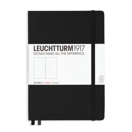 Leuchtturm1917 Notebook A5 Hardcover Plain - Black