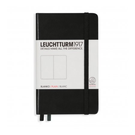 Leuchtturm1917 Notebook A6 Hardcover Plain - Black