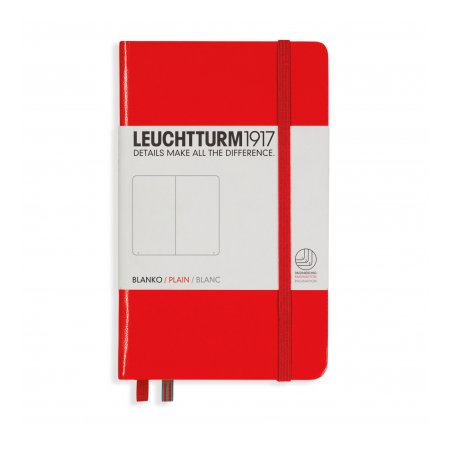 Leuchtturm1917 Notebook A6 Hardcover Plain - Red