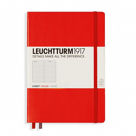 Leuchtturm1917 Notebook A5 Hardcover Ruled - Red