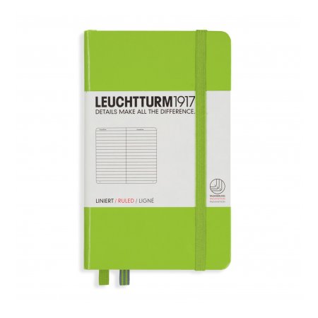 Leuchtturm1917 Notebook A6 Hardcover Ruled - Lime