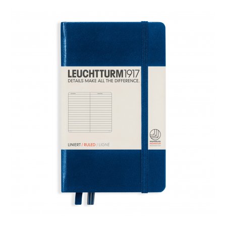 Leuchtturm1917 Notebook A6 Hardcover Ruled - Navy