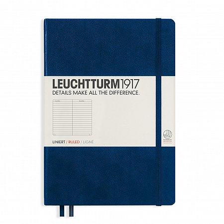 Leuchtturm1917 Notebook A5 Hardcover Ruled - Navy