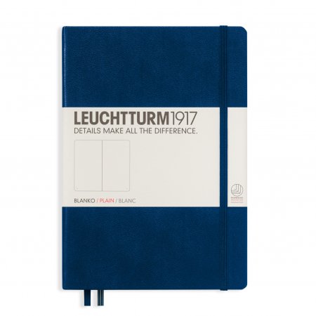 Leuchtturm1917 Notebook A5 Hardcover Plain - Navy