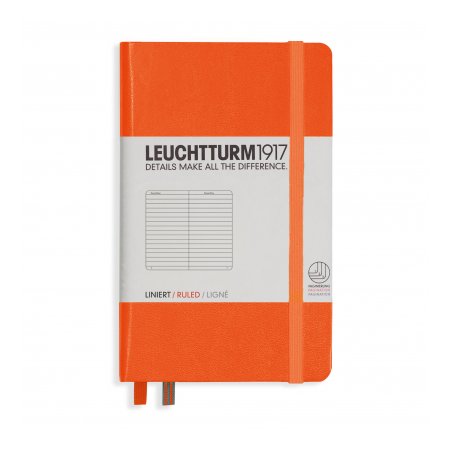 Leuchtturm1917 Notebook A6 Hardcover Ruled - Orange