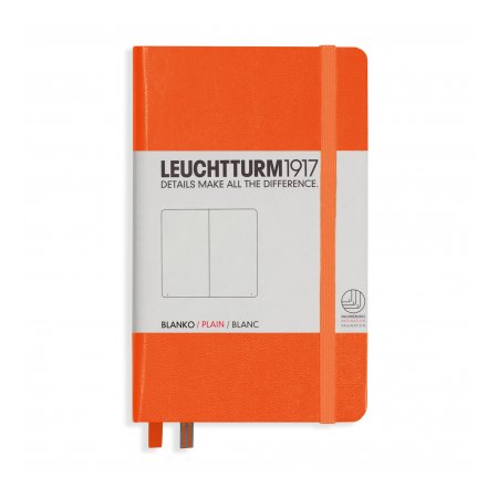 Leuchtturm1917 Notebook A6 Hardcover Plain - Orange