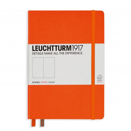 Leuchtturm1917 Notebook A5 Hardcover Plain - Orange
