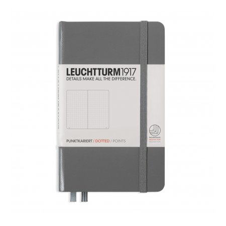 Leuchtturm1917 Notebook A6 Hardcover Dotted - Anthracite