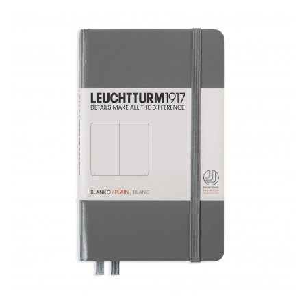 Leuchtturm1917 Notebook A6 Hardcover Plain - Anthracite