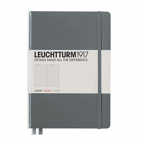 Leuchtturm1917 Notebook A5 Hardcover Ruled - Anthracite