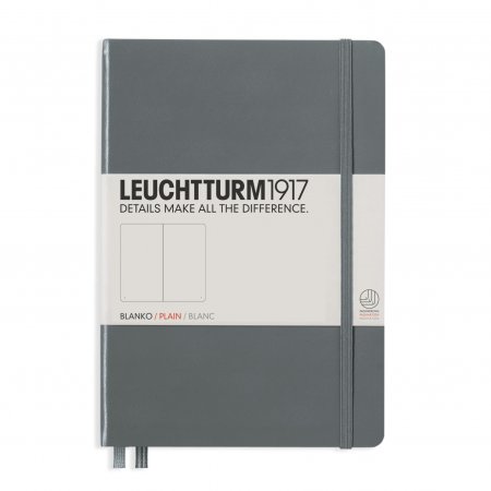 Leuchtturm1917 Notebook A5 Hardcover Plain - Anthracite