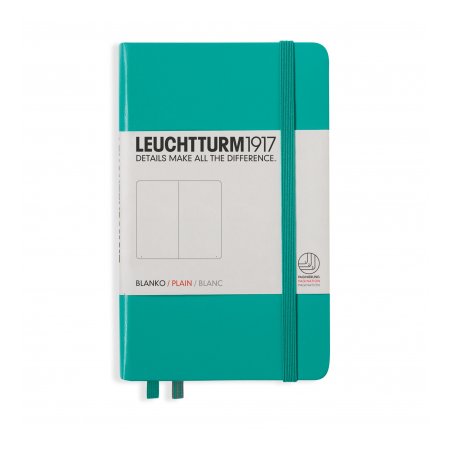 Leuchtturm1917 Notebook A6 Hardcover Plain - Emerald