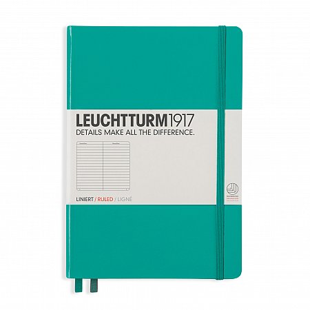 Leuchtturm1917 Notebook A5 Hardcover Ruled - Emerald