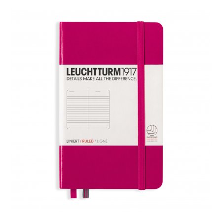 Leuchtturm1917 Notebook A6 Hardcover Ruled - Berry