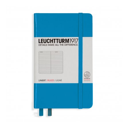 Leuchtturm1917 Notebook A6 Hardcover Ruled - Azure