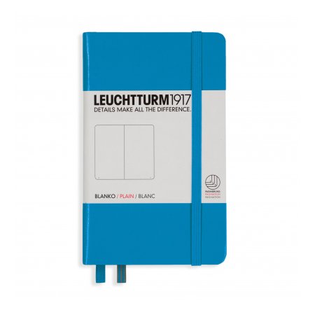 Leuchtturm1917 Notebook A6 Hardcover Plain - Azure