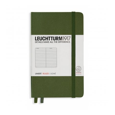Leuchtturm1917 Notebook A6 Hardcover Ruled - Army