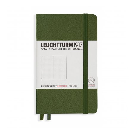 Leuchtturm1917 Notebook A6 Hardcover Dotted - Army