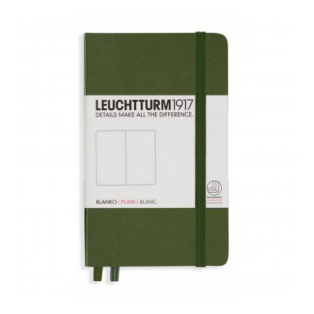 Leuchtturm1917 Notebook A6 Hardcover Plain - Army