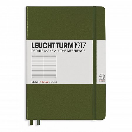 Leuchtturm1917 Notebook A5 Hardcover Ruled - Army