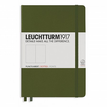 Leuchtturm1917 Notebook A5 Hardcover Dotted - Army