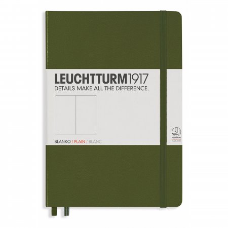 Leuchtturm1917 Notebook A5 Hardcover Plain - Army