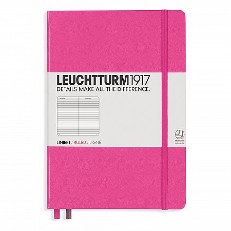 Leuchtturm1917 Notebook A5 Hardcover Ruled - New Pink