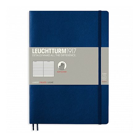 Leuchtturm1917 Notebook B5 Softcover Ruled - Navy