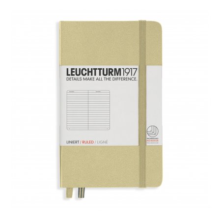 Leuchtturm1917 Notebook A6 Hardcover Ruled - Sand