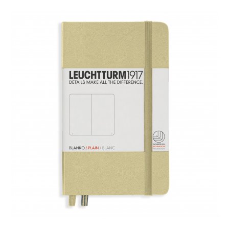 Leuchtturm1917 Notebook A6 Hardcover Plain - Sand