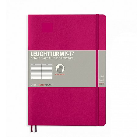 Leuchtturm1917 Notebook B5 Softcover Ruled - Berry