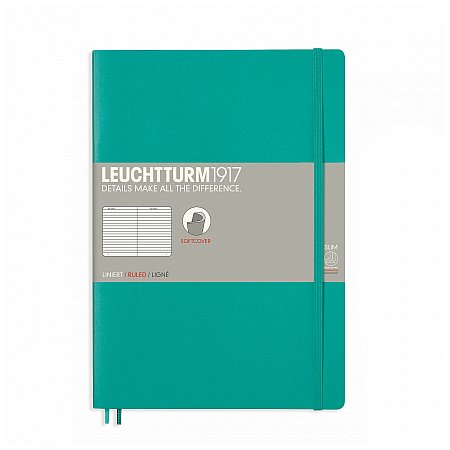 Leuchtturm1917 Notebook B5 Softcover Ruled - Emerald