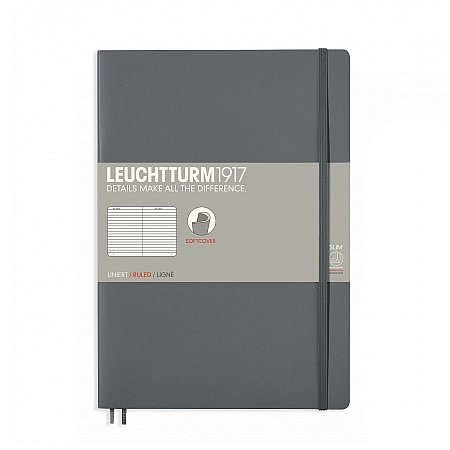 Leuchtturm1917 Notebook B5 Softcover Ruled - Anthracite