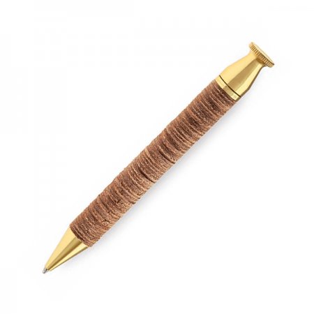e+m King Cuio Cognac Leather Brass - Pencil 0.7mm