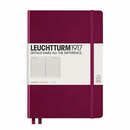 Leuchtturm1917 Notebook A5 Hardcover Ruled - Port Red