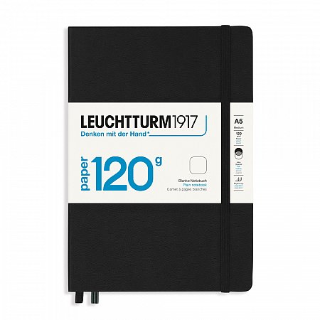 Leuchtturm1917 Notebook A5 120g Plain - Black