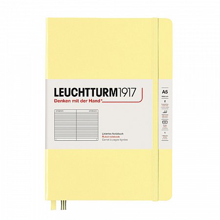 Leuchtturm1917 Notebook A5 Hardcover Ruled - Vanilla