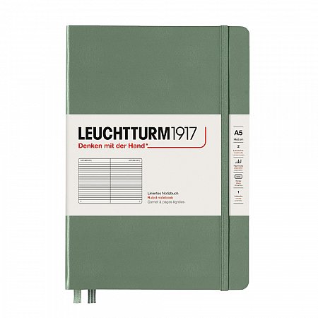 Leuchtturm1917 Notebook A5 Hardcover Ruled - Olive
