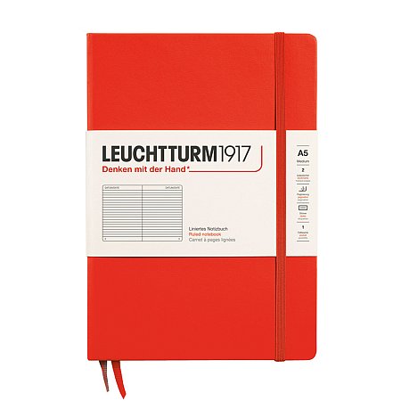 Leuchtturm1917 Notebook A5 Hardcover Ruled - Lobster