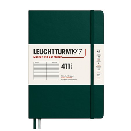 Leuchtturm Notebook A5 411 Ruled - Forest Green