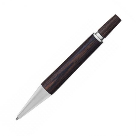 e+m Pocket Uno Ballpoint - Wenge Matt Chrome