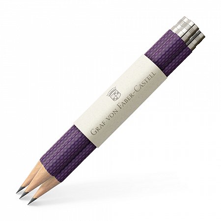 GvFC Perfect Pencil Spare Pencils Guilloche (3 pcs) - Violet Blue