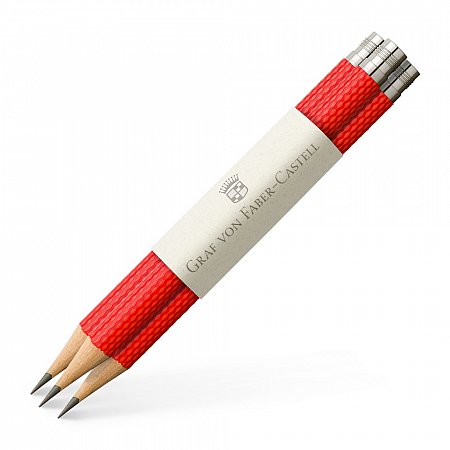 GvFC Perfect Pencil Spare Pencils Guilloche (3 pcs) - India Red