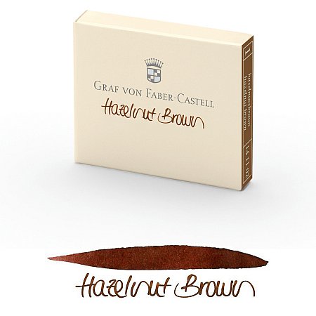 Graf von Faber-Castell Ink Cartridges (6 pcs) - Hazelnut Brown 