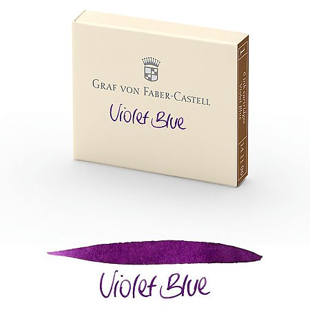 Graf von Faber-Castell Ink Cartridges (6 pcs) - Violet Blue