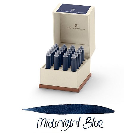 Graf von Faber-Castell Ink Cartridges (20 pcs) - Midnight Blue