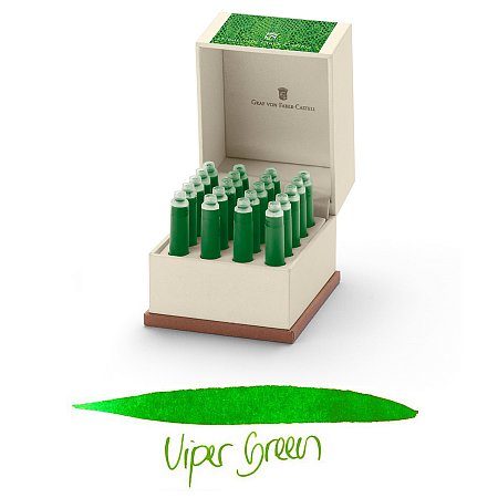 Graf von Faber-Castell Ink Cartridges (20 pcs) - Viper Green