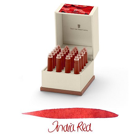 Graf von Faber-Castell Ink Cartridges (20 pcs) - India Red